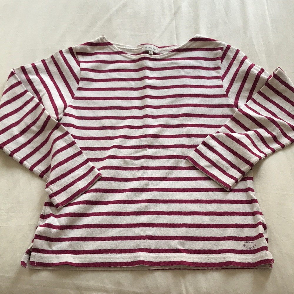 Armor Lux Rasberry Stripe Knit
